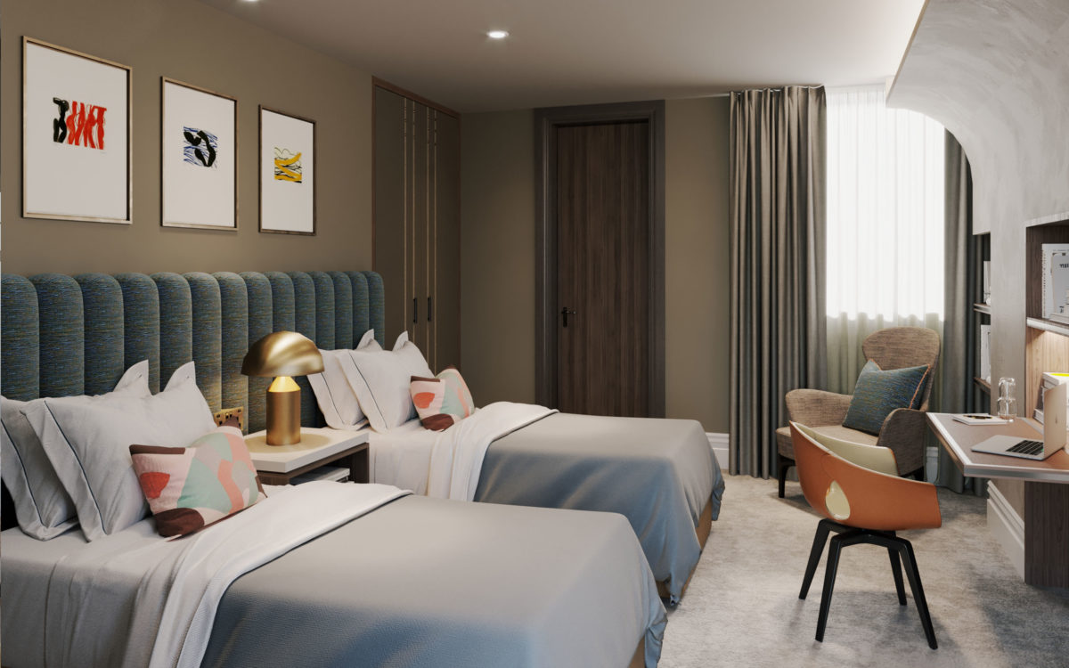 Mayfair - Family Apartment, Lawson Robb, Boy's Bedroom, twin bedroom, twin beds, boys bedroom, wardrobe design, wardrobe, dressing room, dressing room design, bedroom, bedroom design, drawers, luxury interior design, interior designer, interiors, bedroom design, master bedroom, luxury London, interior designer, luxury interiors, Mayfair, Knightsbridge, Chelsea, Kensington, London