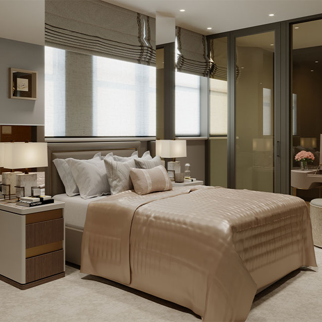 Mayfair - Family Apartment, Lawson Robb, Girl's Bedroom, wardrobe design, wardrobe, dressing room, dressing room design, bedroom, bedroom design, drawers, luxury interior design, interior designer, interiors, bedroom design, master bedroom, luxury London, interior designer, luxury interiors, Mayfair, Knightsbridge, Chelsea, Kensington, London